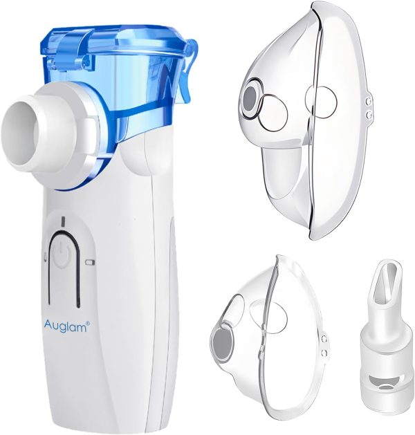Ultrasonic Portable Nebulizer, USB Rechargeable Portable Nebulizer with Mouthpiece, Nebulizer Machine for Adults & Kids with Auto Clean, Travel, Home, Daily use