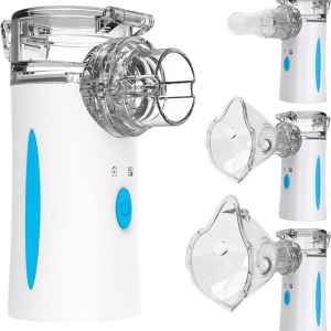 Ultrasonic Nebulizer - Nebulizers, Rechargeable Nebulizer Machine for Adults and Kids, Portable Nebulizer with Two Modes & Self-Cleaning Function for Breathing Problems